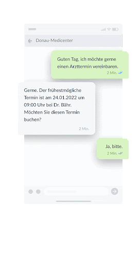 gespr&auml;ch &uuml;ber whatsapp business im gesundheitsbereich